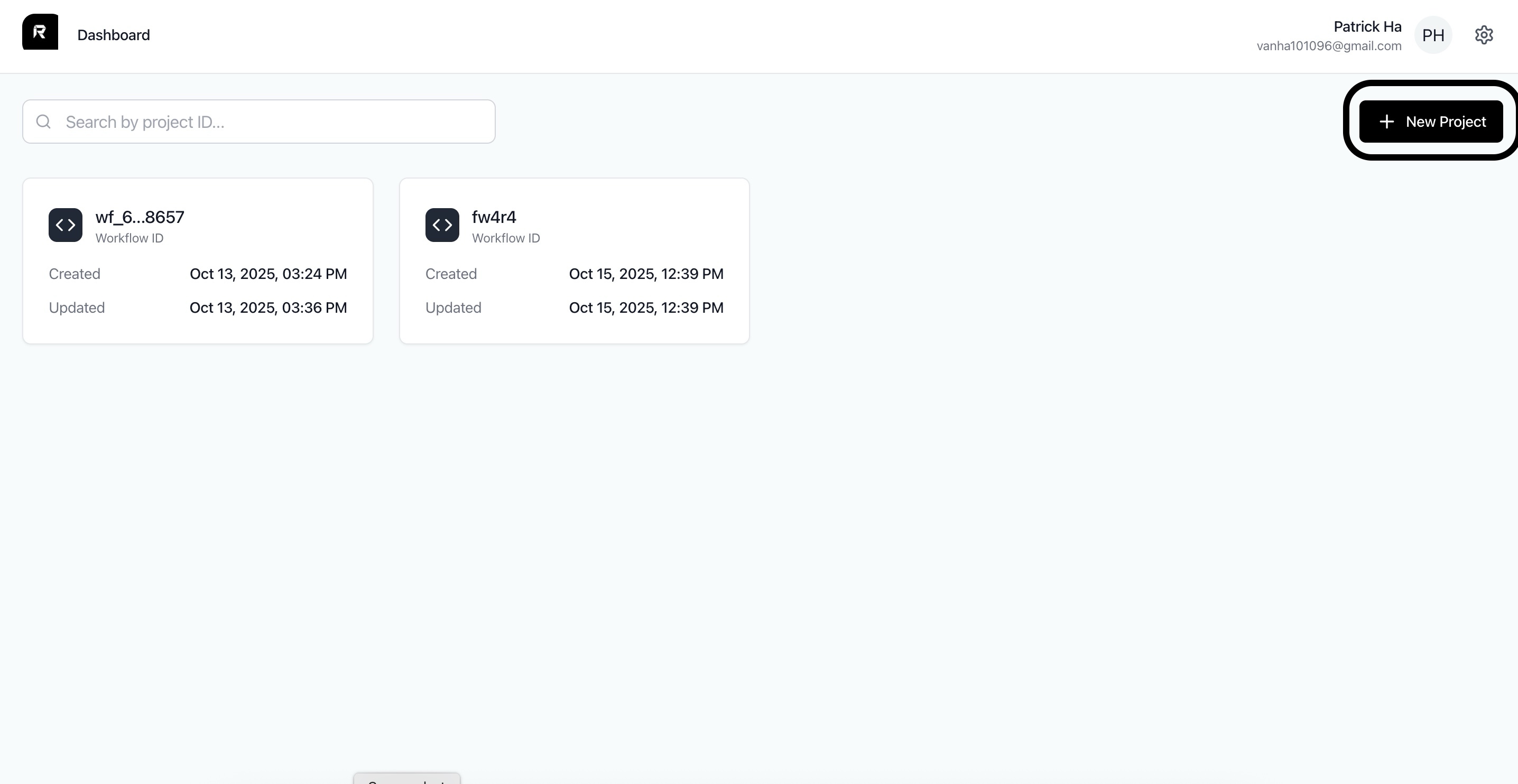 Workflow configuration example 1